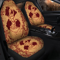 Hawaii Anchor Hibiscus Flower Vintage Car Seat Covers - AH - Red Orange - Polynesian Pride