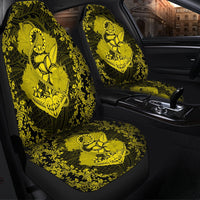 Hawaii Anchor Hibiscus Flower Vintage Car Seat Covers - AH - Yellow - Polynesian Pride