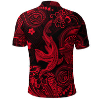 Hawaii Shark Angry Polynesian Polo Shirt Unique Style Red LT8 - Polynesian Pride