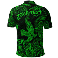 Custom Hawaii Angry Shark Polynesian Polo Shirt Unique Style Green LT8 - Polynesian Pride