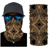 Hawaii Bandana Polynesian Plumeria Mix Gold Black - Polynesian Pride