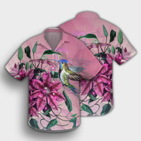 Hawaii Clematis Humming Bird Hawaiian Shirt - AH - Polynesian Pride