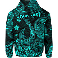 Custom Hawaii Fish Hook Polynesian Zip Hoodie Unique Style Turquoise LT8 - Polynesian Pride