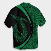 Hawaii Fish Hook Polynesian Hawaiian Shirt - Circle Style Green - AH - Polynesian Pride