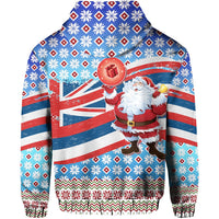 Hawaii Flag Santa Claus Pattern Christmas Hoodie Noel Style - Polynesian Pride
