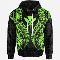 Hawaii Hoodie Polynesian Lion Head Green Style Unisex Green - Polynesian Pride
