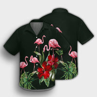 Hawaii Hibiscus Flamingo Hawaiian Shirt - AH - Polynesian Pride