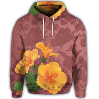 Hawaiian Hibiscus Pink Hoodie - Polynesian Pride
