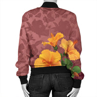 Hawaii Hibiscus Pink Bomber Jacket - AH - Polynesian Pride