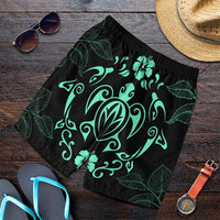 Hawaii Honu Turtle Dolphin With Plumeria Men's Shorts - AH Art - Polynesian Pride