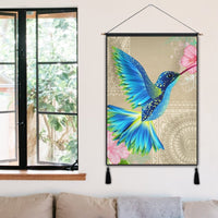 Hawaii Humming Bird Hibiscus Polynesian Hanging Poster - AH - Polynesian Pride