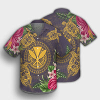 Hawaii Kanaka Turtle Hibiscus Plumerian Polynesia Hawaiian Shirt - Alena Style Purple - AH - Polynesian Pride