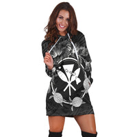 Hawaii Kanaka Turtle Hibiscus Polynesian Hoodie Dress - Anthea Style - AH - Polynesian Pride