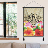 Hawaii Manta Ray Tropical Hibiscus Plumeria Polynesian Hanging Poster - AH - Polynesian Pride