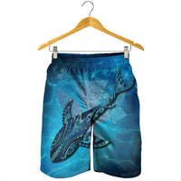 Hawaii Map Kanaka Galaxy Shark Men's Shorts - AH - Polynesian Pride