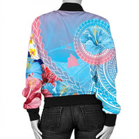 Hawaii Map Sweet Dream Kanaka Polynesian Hibiscus Bomber Jacket - AH - Polynesian Pride