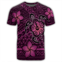 Hawaii Mix Polynesian Turtle Plumeria T Shirt Nick Style Pink - Polynesian Pride