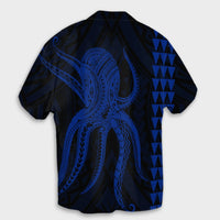 Hawaii Octopus KaKau Polynesian Hawaiian Shirt - Blue - AH - Polynesian Pride