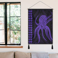 Hawaii Octopus KaKau Polynesian Hanging Poster - Purple - AH - Polynesian Pride