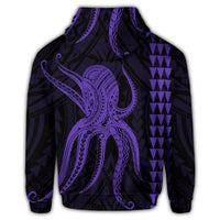 Hawaiian Octopus KaKau Polynesian Hoodie Purple - Polynesian Pride
