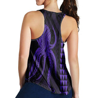 Hawaii Octopus KaKau Polynesian Racerback Tank - Purple - AH - Polynesian Pride