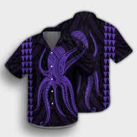 Hawaii Octopus KaKau Polynesian Hawaiian Shirt - Purple - AH - Polynesian Pride