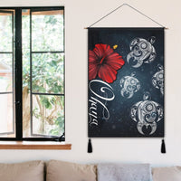 Hawaii Ohana Turtle Hibiscus Galaxy Hanging Poster - AH - Polynesian Pride