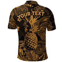 Custom Hawaii Pineapple Polynesian Polo Shirt Unique Style Gold LT8 - Polynesian Pride