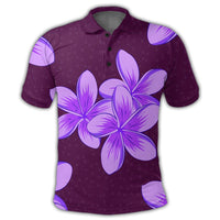 Hawaii Plumeria Simple Polo Shirt - Polynesian Pride