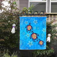 Hawaii Plumeria Turtle In The Ocean Flag - AH - John Style - Polynesian Pride