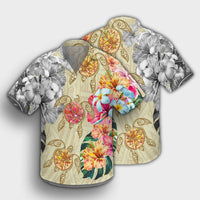 Hawaii Polynesian Flowers Swimming Turtles Hawaiian Shirt - AH - Polynesian Pride