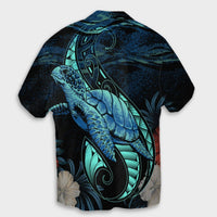 Hawaii Polynesian Honu Sea Hibiscus Hawaiian Shirt - AH - Polynesian Pride