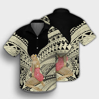 Hawaii Polynesian Hula Girl Wearing Plumeria Hawaiian Shirt - AH - Polynesian Pride
