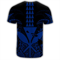 Hawaii Polynesian Kanaka Kakau T Shirt Alan Style Blue - Polynesian Pride