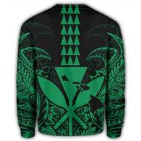 Hawaii Polynesian Kanaka Kakau Sweatshirt - Alan Style Green - AH - Polynesian Pride