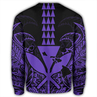 Hawaii Polynesian Kanaka Kakau Sweatshirt - Alan Style Purple - AH - Polynesian Pride