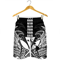 Hawaii Polynesian Kanaka Kakau Men's Shorts - Alan Style White - AH - Polynesian Pride