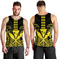 Hawaii Polynesian Kanaka Kakau Tank Top - Alan Style Yellow - AH - Polynesian Pride