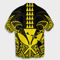 Hawaii Polynesian Kanaka Kakau Hawaiian Shirt - Alan Style Yellow - AH - Polynesian Pride