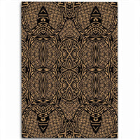 Hawaii Polynesian Lauhala Mix Gold Area Rug - AH Luxurious - Polynesian Pride