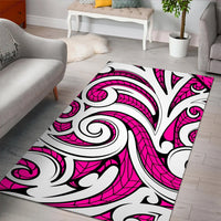 Hawaii Polynesian Maori Ethnic Ornament Pink Area Rug - AH - Polynesian Pride