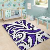 Hawaii Polynesian Maori Ethnic Ornament Violet Area Rug - AH - Polynesian Pride