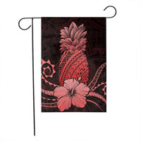 Hawaii Polynesian Pineapple Hibiscus Flag - Red - AH - Polynesian Pride