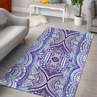 Hawaii Polynesian Symmetry Gardient Violet Area Rug - AH - Polynesian Pride