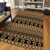 Hawaii Polynesian Tattoo Tribal Gold Area Rug - AH - Polynesian Pride
