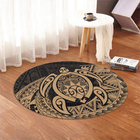 Hawaii Polynesian Turtle Round Carpet - Gold - AH - Polynesian Pride