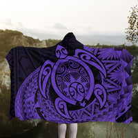 Hawaii Polynesian Turtle Hooded Blanket - Purple - AH - Polynesian Pride