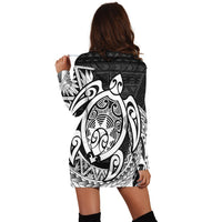 Hawaii Polynesian Turtle Hoodie Dress - White - AH - Polynesian Pride