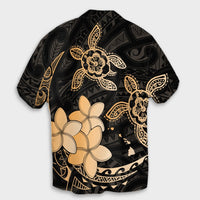 Hawaii Polynesian Turtle Plumeria Hawaiian Shirt - Pog Style Gold - AH - Polynesian Pride