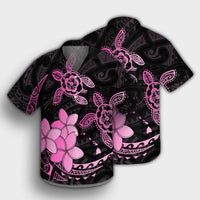 Hawaii Polynesian Turtle Plumeria Hawaiian Shirt - Pog Style Pink - AH - Polynesian Pride
